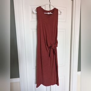 Gap tie dress, size S Tall, color red/orange